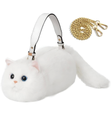 B&D Kedi El Çantası Beyaz