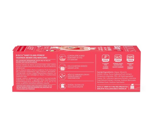 .Baby Diş Macunu 35ml 0-3 Yaş Elma