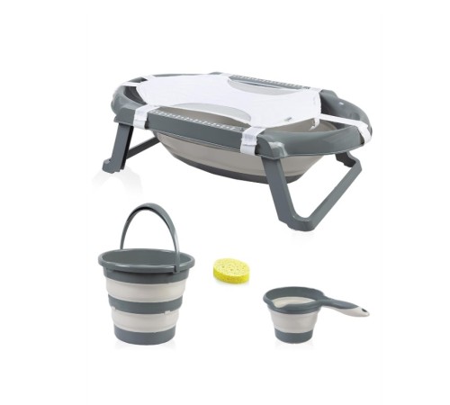 BabyJem Katlanır Banyo 5'Li Küvet Seti 596 Antrasit