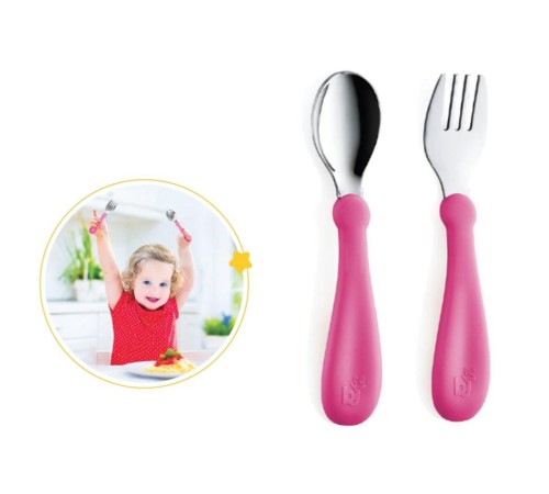 Paslanmaz Çelik Çatal Kaşık Seti 522 Pembe Paslanmaz Çelik Çatal Kaşık Seti 522 Pembe