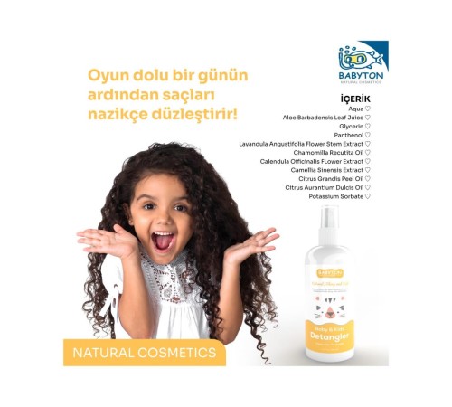 Babyton Bebek ve Çocuklar İçin Kolay Tarama Saç Spreyi 200 ml Babyton Bebek ve Çocuklar İçin Kolay Tarama Saç Spreyi 200 ml