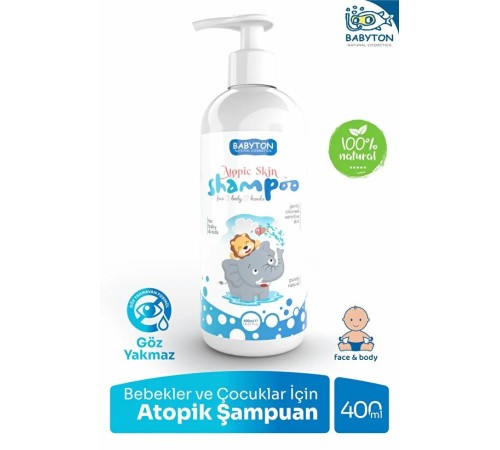Babyton Bebekler ve Çocuklar İçin Atopik Şampuan 400 ml Babyton Bebekler ve Çocuklar İçin Atopik Şampuan 400 ml