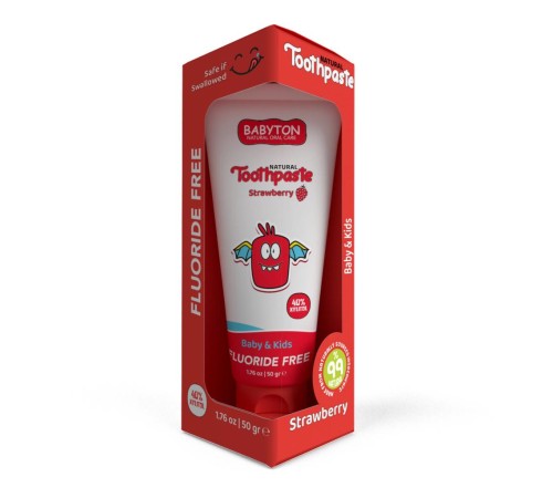Babyton Organik Doğal Çilek Aromalı Diş Macunu 50 Gr Babyton Organik Doğal Çilek Aromalı Diş Macunu 50 Gr