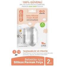 Babyton Silikon İkili Parmak Fırça