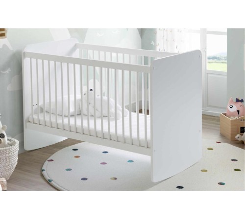 Babywhen Pratik Kademeli Sallanır Beşik 60x120 Beyaz Babywhen Pratik Kademeli Sallanır Beşik 60x120 Beyaz