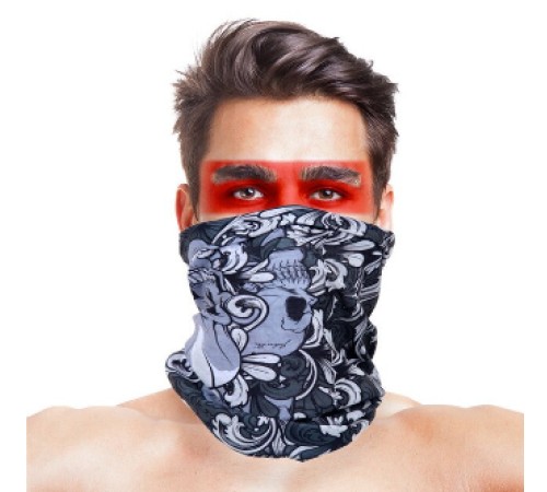 Baf Bandana Kafatası Yapraklı Maske Baf Bandana Kafatası Yapraklı Maske