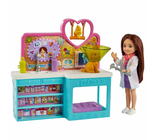 Barbie Chelsea Meslekleri Öğreniyor Veteriner Oyun Seti HGT12 Barbie Chelsea Meslekleri Öğreniyor Veteriner Oyun Seti HGT12