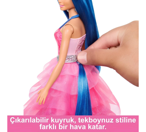 Barbie Mavi Saçlı Prenses Bebek