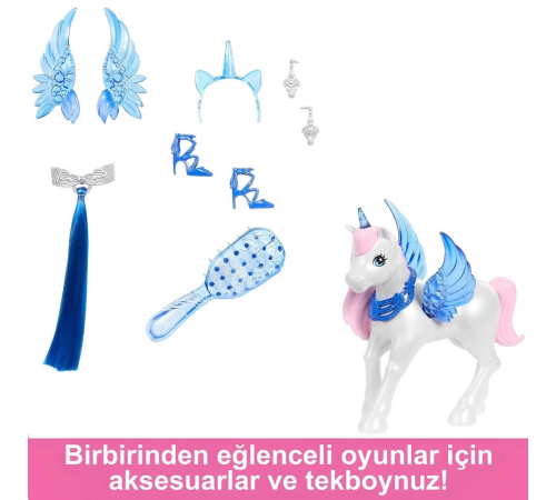 Barbie Mavi Saçlı Prenses Bebek