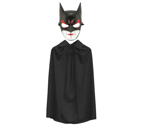 Batman Maskesi Cat Woman ve Batman Pelerini 90 cm Siyah Renk Set Batman Maskesi Cat Woman ve Batman Pelerini 90 cm Siyah Renk Set
