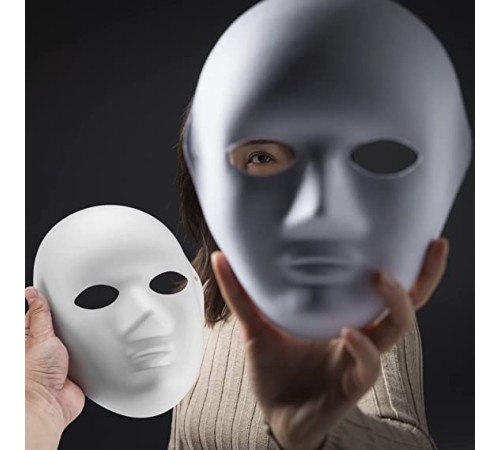 Beyaz Renk Boyanabilir Anonim Tam Yüz Cosplay Maske 24x18 cm Beyaz Renk Boyanabilir Anonim Tam Yüz Cosplay Maske 24x18 cm