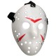 Beyaz Renk Kırmızı Çizgili Tam Yüz Hokey Jason Maskesi Hannibal Maskesi