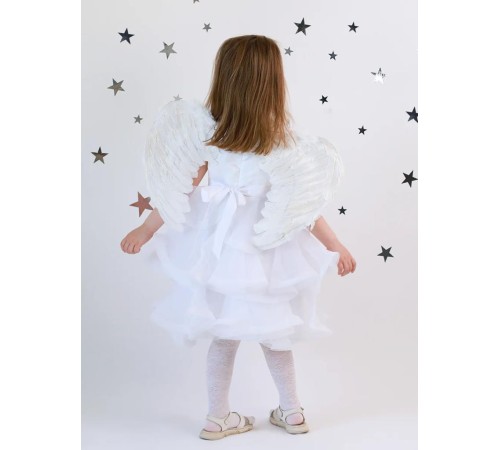 Beyaz Renkli Bebek Boy Melek Kanadı 25x45 cm