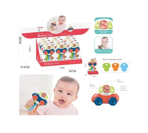 BIB6001-Vardem Işıklı Müzikli Anahtarlıklı Bebek Arabası BIB6001-Vardem Işıklı Müzikli Anahtarlıklı Bebek Arabası