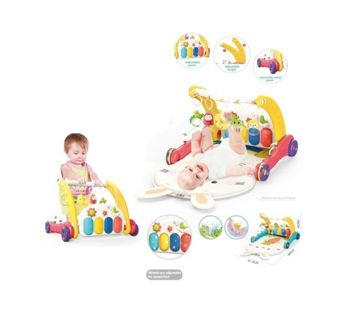 BIB6016- Vardem Piyanolu Bebek Yürüteci ve Tavşan Desenli Kırmızı Oyun Halısı 2 in 1 BIB6016- Vardem Piyanolu Bebek Yürüteci ve Tavşan Desenli Kırmızı Oyun Halısı 2 in 1