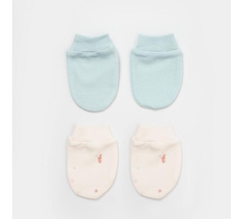 Save The Seahorse 2'Li Bebek Eldiven 72232 Bej-Mint Save The Seahorse 2'Li Bebek Eldiven 72232 Bej-Mint
