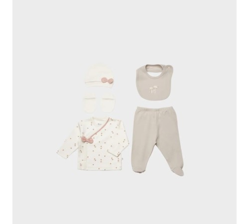 Bibaby Biorganic Sweet Lady 5 Parça Hastane Çıkış Seti 62363 Light Beige Bibaby Biorganic Sweet Lady 5 Parça Hastane Çıkış Seti 62363 Light Beige