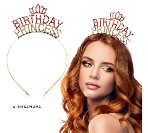Birthday Princess Kristal Taç – Altın Kaplama Birthday Princess Kristal Taç – Altın Kaplama