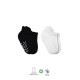 Bistyle 2'Li Sneakers Kaymaz Basic Penye Çorap BS20103 Siyah Ekru