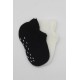 Bistyle 2'Li Sneakers Kaymaz Basic Penye Çorap BS20103 Siyah Ekru
