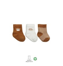 Bistyle 3'Lü Penye Soket Çorap BS10110 Hardal