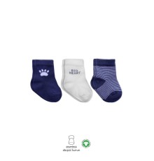 Bistyle 3'Lü Penye Soket Çorap BS10110 İndigo