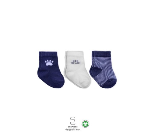 Bistyle 3'Lü Penye Soket Çorap BS10110 İndigo Bistyle 3'Lü Penye Soket Çorap BS10110 İndigo