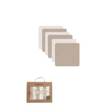 Bistyle 6'lı Müslin Mendil 20x20 cm 90106 Ekru Bej