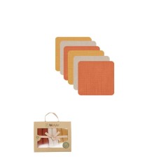 Bistyle 6'lı Müslin Mendil 20x20 cm 90106 Kiremit Bej Hardal