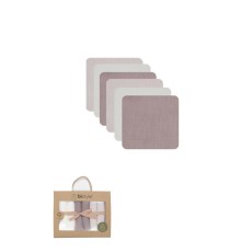 Bistyle 6'lı Müslin Mendil 20x20 cm 90106 Taş Ekru Antrasit
