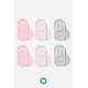 Bistyle 6'Lı Silikonlu Babet Penye Çorap BS30101B Pembe Ekru Gri