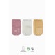 Bistyle Basic Kaymaz Penye Soket Çorap 3'Lü BS10106 Pudra Ekru Somon