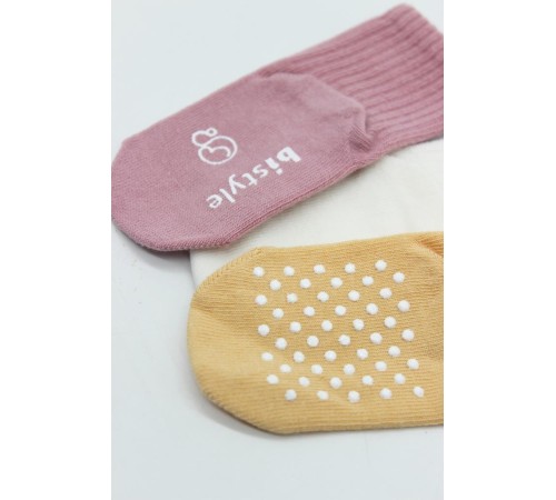 Bistyle Basic Kaymaz Penye Soket Çorap 3'Lü BS10106 Pudra Ekru Somon Bistyle Basic Kaymaz Penye Soket Çorap 3'Lü BS10106 Pudra Ekru Somon