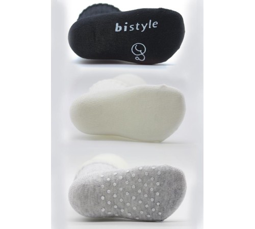 Bistyle Basic Kaymaz Penye Soket Çorap 3'Lü BS10106 Siyah Ekru Gri Bistyle Basic Kaymaz Penye Soket Çorap 3'Lü BS10106 Siyah Ekru Gri