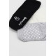 Bistyle Basic Kaymaz Penye Soket Çorap 3'Lü BS10106 Siyah Ekru Gri