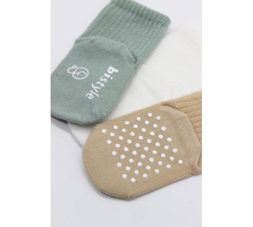 Bistyle Basic Kaymaz Penye Soket Çorap 3'Lü BS10107 Nil Ekru Bej Bistyle Basic Kaymaz Penye Soket Çorap 3'Lü BS10107 Nil Ekru Bej