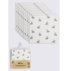 Bistyle Bear 20x20 10'Lu Penye Mendil 90162 Ekru