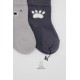 Bistyle Bear Penye Soket Çorap 2'Li BS10116 Gri