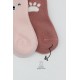 Bistyle Bear Penye Soket Çorap 2'Li BS10116 Pembe