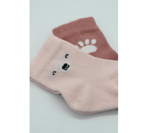 Bistyle Bear Penye Soket Çorap 2'Li BS10116 Pembe Bistyle Bear Penye Soket Çorap 2'Li BS10116 Pembe