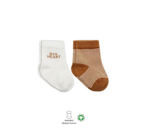 Bistyle Big Heart Penye Soket Çorap 2'Li BS10117 Hardal Bistyle Big Heart Penye Soket Çorap 2'Li BS10117 Hardal