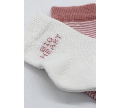 Bistyle Big Heart Penye Soket Çorap 2'Li BS10117 Pudra Bistyle Big Heart Penye Soket Çorap 2'Li BS10117 Pudra