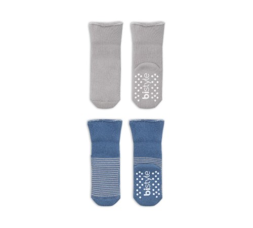 Bistyle Çemberli Kaymaz Havlu Soket Çorap 2'Li BS10503 İndigo Gri Bistyle Çemberli Kaymaz Havlu Soket Çorap 2'Li BS10503 İndigo Gri