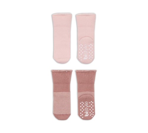 Bistyle Çemberli Kaymaz Havlu Soket Çorap 2'Li BS10503 Pudra Pembe