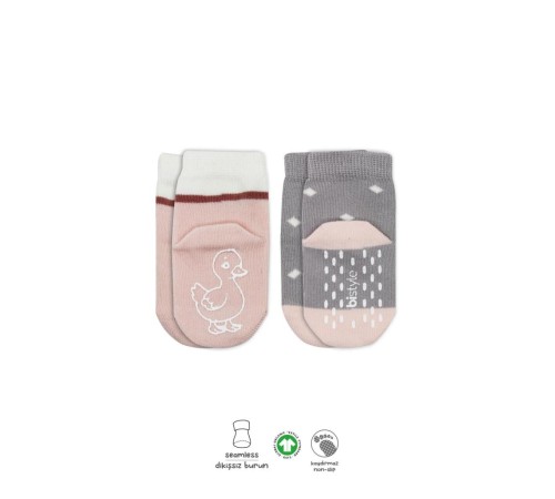 Bistyle Hayvan Figür Kaymaz Kız Soket Çorap 2'Li BS10120 Gri Bistyle Hayvan Figür Kaymaz Kız Soket Çorap 2'Li BS10120 Gri