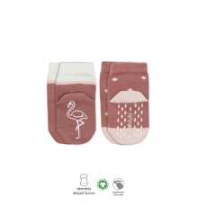 Bistyle Hayvan Figür Kaymaz Kız Soket Çorap 2'Li BS10120 Pudra