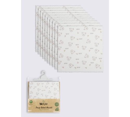 Bistyle Koala 20x20 10'Lu Penye Mendil 90165 Ekru