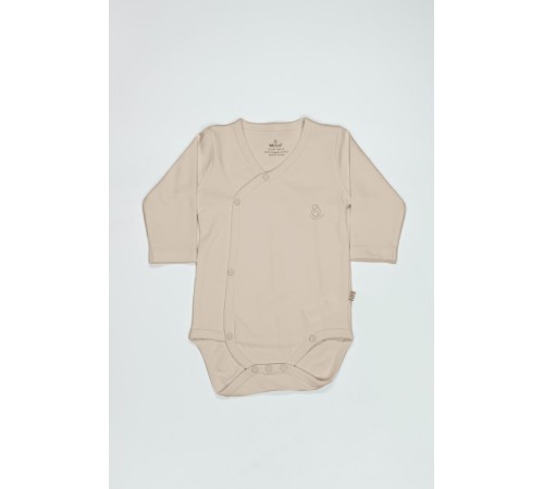 Bistyle Organik Natural Basic Style Kruvaze Uzun Kol Body BS17102 Bej