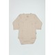 Bistyle Organik Natural Basic Style Kruvaze Uzun Kol Body BS17102 Bej