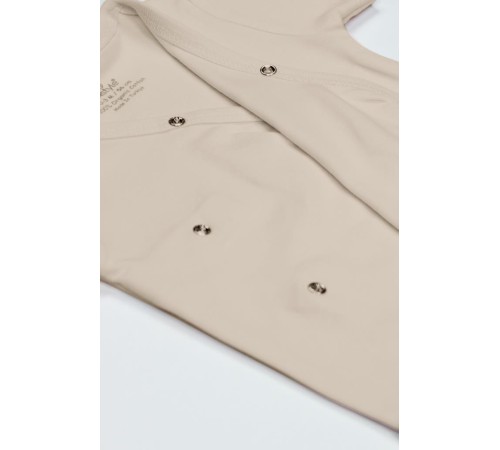 Bistyle Organik Natural Basic Style Kruvaze Uzun Kol Body BS17102 Bej